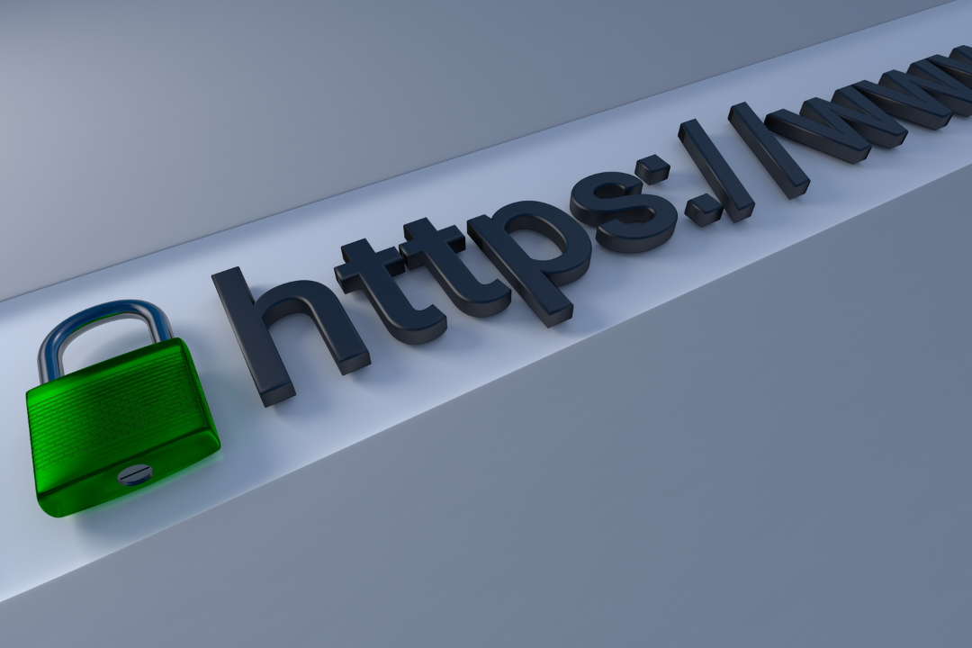 Secure website with HTTPS and trust indicators shown on a browser screen